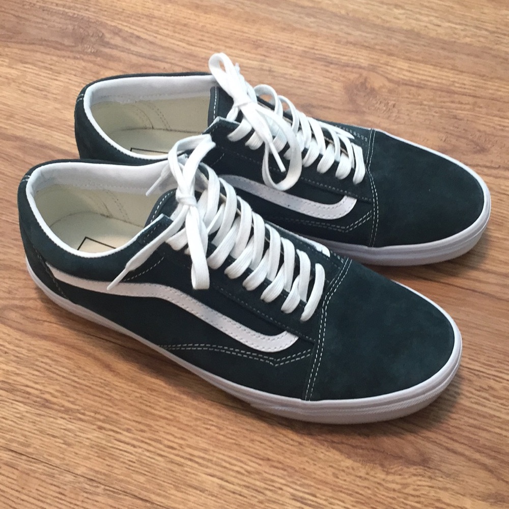 J. Crew x Vans Old Skool Green Suede